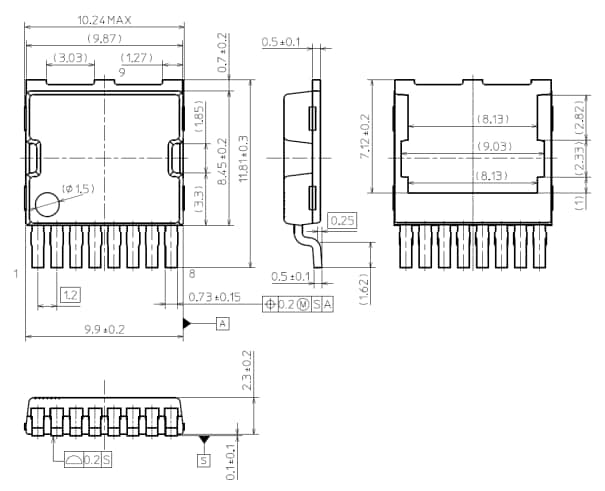 機械図面 - Toshiba XPQR3004PB 40V 400A 車載MOSFET 機械図面 - Toshiba XPQR3004PB 40V 400A 車載MOSFET